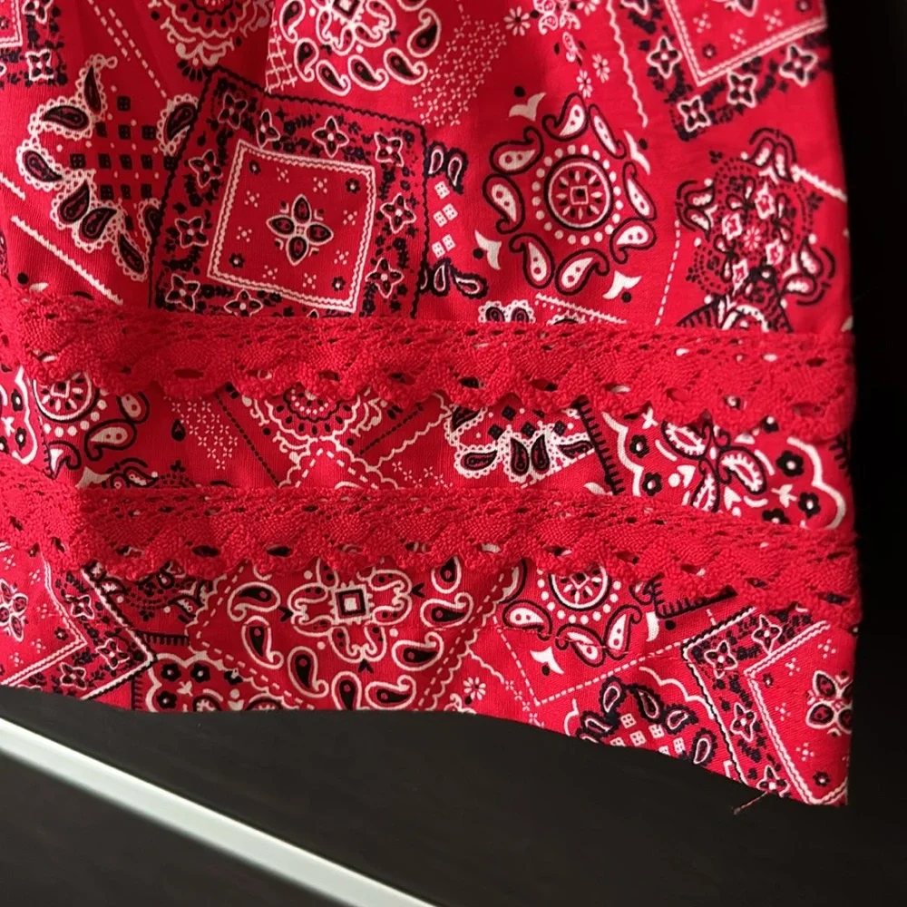 Blueberi Boulevard Baby Girls Red Handkerchief Dress